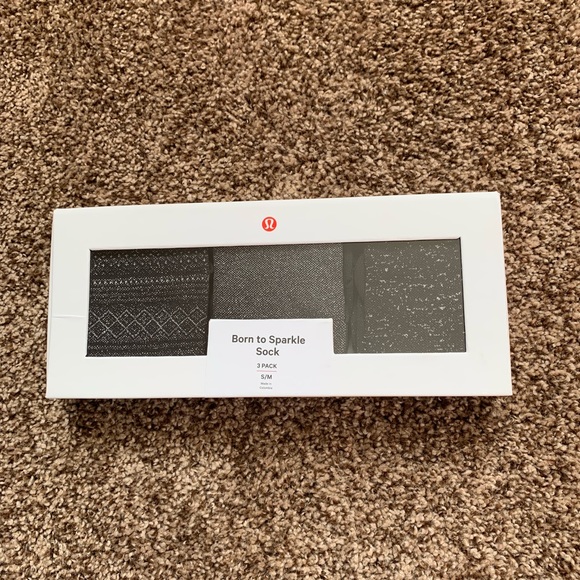 lululemon athletica Accessories - Lululemon Born to Sparkle Sock 3 pack NWT